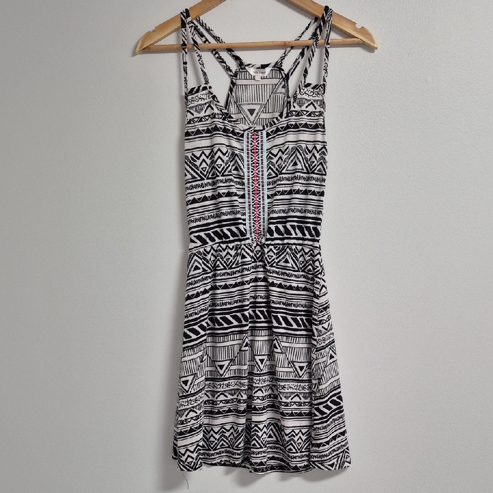 Stella Tweed Monochrome Geometric Top